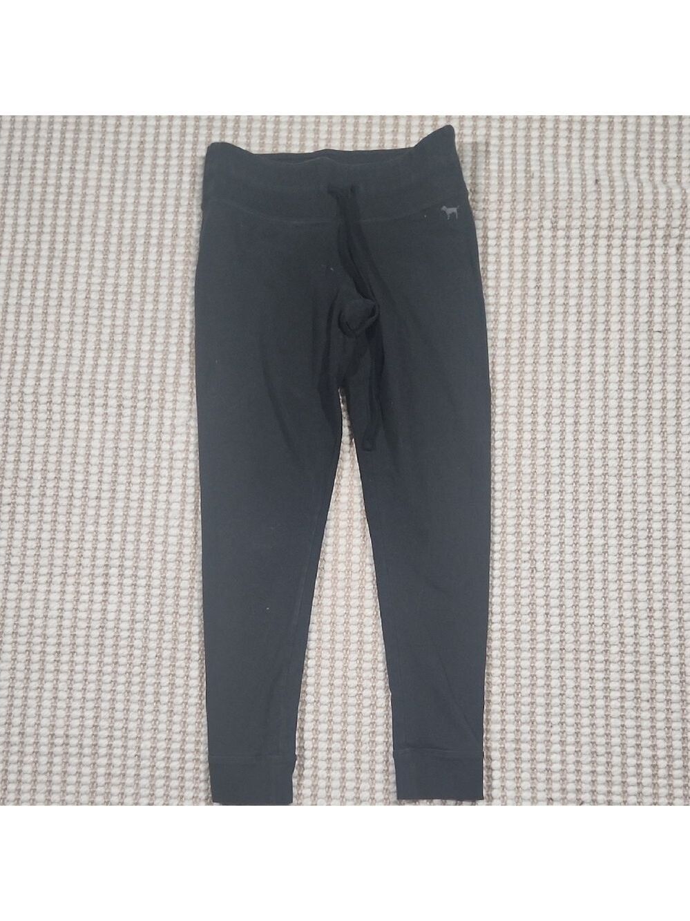 Victoria's Secret Classic Medium Athleisure Waste Tied Comfy Black Leggings
